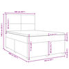 vidaXL Box spring postelja z vzmetnico temno rjava 160x200 cm blago