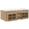vidaXL Loft posteljni okvir s predalom s polico 3 kos Artisan hrast