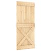 vidaXL Drsna vrata NARVIK Naravna in črna 90 x 210 cm (213,5 cm)