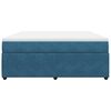 vidaXL Box spring postelja z vzmetnico temno modra 180x200 cm žamet