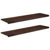 vidaXL Okenske police 2 kos Temno rjava 140 x 40 x 2 cm Trda bukovina