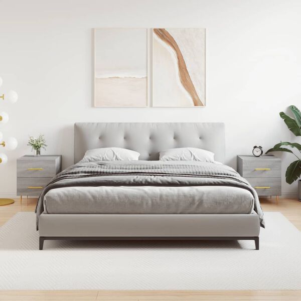 vidaXL Nočna omarica 2 kosa siva sonoma 40x35x47,5 cm inženirski les