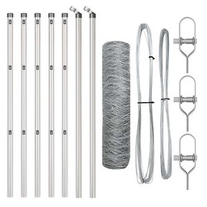 vidaXL Steber ograje. srebrna