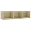 vidaXL Stenska polica za CD plo&scaron;če sonoma hrast 75x18x18 cm