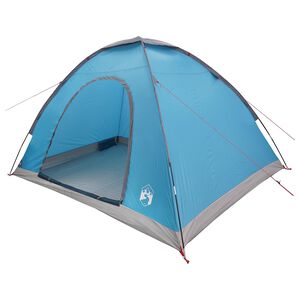 vidaXL Kamperski &scaron;otor 4-osebni Modra 185T poliester s PU premazom
