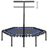 vidaXL Fitnes trampolin z ročajem 122 cm