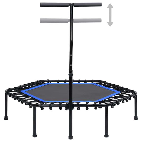 vidaXL Fitnes trampolin z ročajem 122 cm