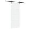 vidaXL Drsna vrata 93 x 232 cm Inženirski les Bela in črna
