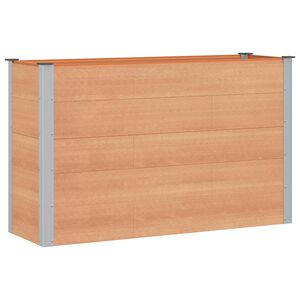 vidaXL Vrtna visoka greda Rjava 150 x 50 x 91 cm WPC in aluminij