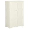 vidaXL Plastična omara 79x43x125 cm lesen dizajn vanilla ice