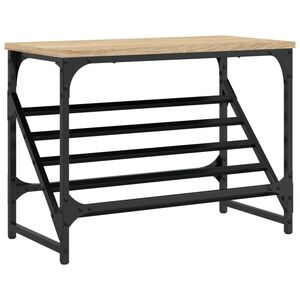 vidaXL Regal za čevlje sonoma hrast 60x30x45 cm inženirski les