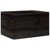 vidaXL Lesena &scaron;katla s pokrovom črna 40x30x23 cm trdna borovina