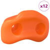 vidaXL Oprijemala za plezanje 12 pcs Oranžna 100 x 67 x 43 mm PP