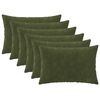 vidaXL Prevleka za blazino 6 pcs HEERLEN Zelena 30 x 50 cm Mikrofibra