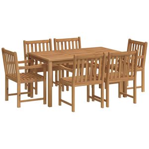 vidaXL 7-delni vrtni jedilni komplet 150x90 cm masivni tikov les