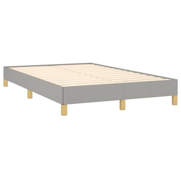 vidaXL Boxspring postelja z vzmetnico svetlo siva 120x190 cm blago