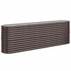 vidaXL Visoka greda iz cinkanega jekla 224x40x68 cm rjava