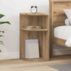 vidaXL Stranska miza Umetni hrast 29,6 x 29,6 x 60 cm Konstruiran les