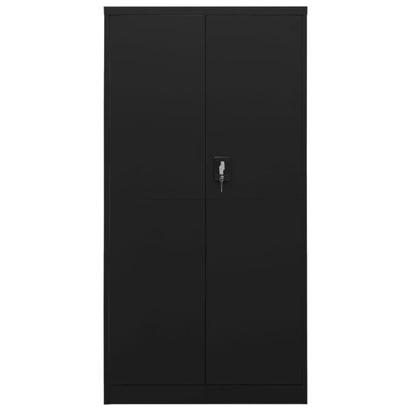 vidaXL Omara s ključavnico črna 90x40x180 cm jeklo