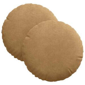 vidaXL Sedežne blazine 2 kos Žamet Rjava &Oslash;30 x 13 cm