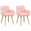 vidaXL Jedilni stoli 2 kos Boucl&eacute; Roza 59 x 57 x 85 cm