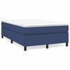 vidaXL Box spring postelja z vzmetnico moder 120x200 cm blago