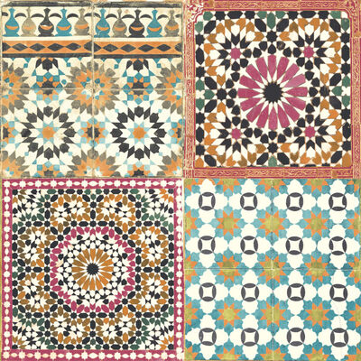 DUTCH WALLCOVERINGS Tapeta z motivom maroških ploščic večbarvna