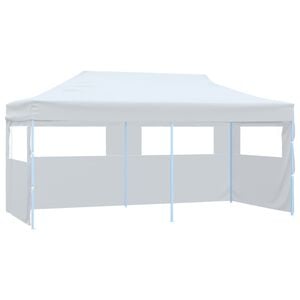 vidaXL Zložljiv pop-up vrtni &scaron;otor s stranicami 3x6 m jeklen bel