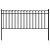 vidaXL Spike Fence BAARLO Črna