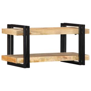 vidaXL Stenska polica 70x33x35 cm Masivni surovi les Mango