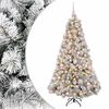 vidaXL Umetna božična jelka z bučko 180 cm 300 LED Toplo bela