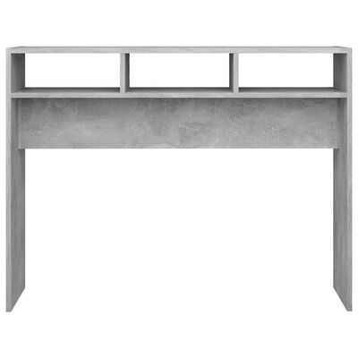 vidaXL Konzolna mizica betonsko siva 105x30x80 cm iverna plošča