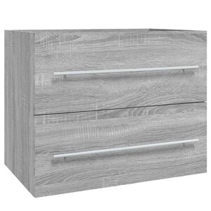 vidaXL Omarica za umivalnik siva sonoma 60x38,5x48 cm inženirski les
