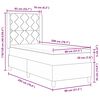 vidaXL Postelja z vzmetnico z vzmetnico Temno siva 80 x 200 cm Žamet