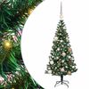 vidaXL Umjetna preddekorirana božićna jelka med 150 LED Zelena 120 cm
