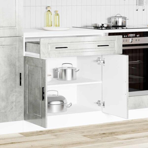 vidaXL Kuhinjska osnovna omarica Porto betonsko siv inženirski les