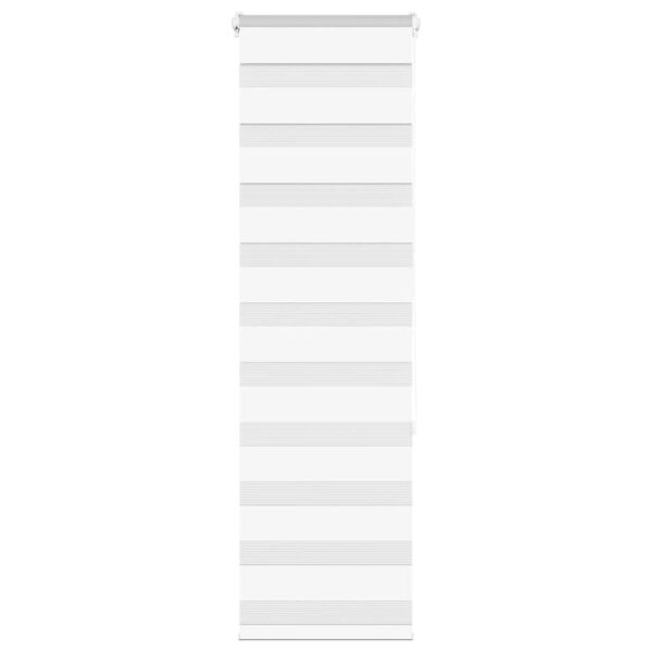 vidaXL Zebra senčilo bela 45x150 cm tkanina širina 40,9cm poliester