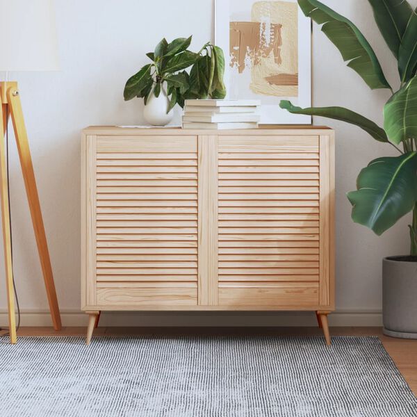 vidaXL Vrata za omarico z letvicami 2 kosa 69x49,4 cm trdna borovina