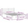 vidaXL Konstrukcija postelje Bela 140 x 220 cm Masivno borovo les