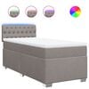 vidaXL Box spring postelja z vzmetnico taupe 90x190 cm blago