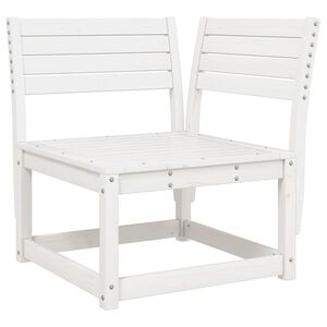 vidaXL Kotni vrtni kavč bel 73x73x78 cm trdna borovina