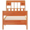 vidaXL Knjižna postelja brez vzmetnice vošč. rjava 75x190 cm borovina