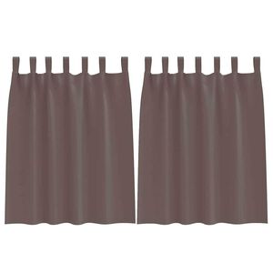 vidaXL Zavese za zatemnitev z obroči 2 pcs Temno rjava 140 x 140 cm