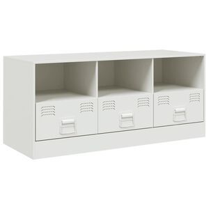 vidaXL TV omarica bela 99x39x44 cm jeklo