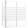 vidaXL Tu&scaron; stena za kopalno kad 120x68x130 cm kaljeno steklo s črtami