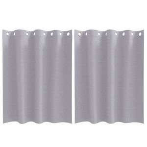 vidaXL Zavese za zatemnitev z obroči 2 pcs Kovinsko siva 140 x 140 cm