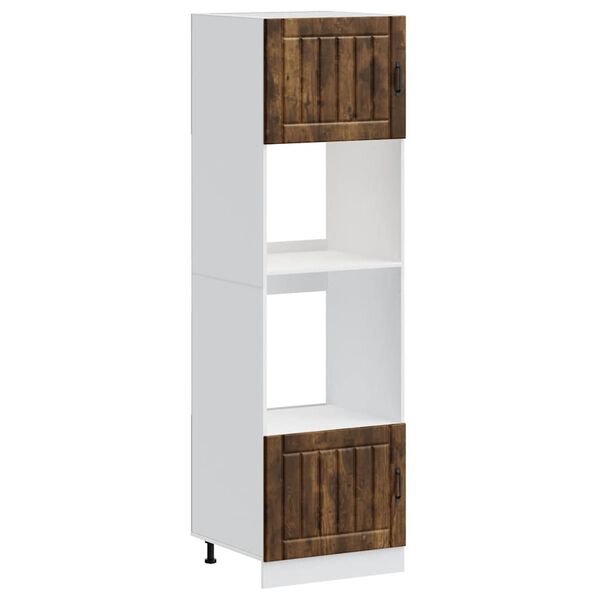 vidaXL Omarice za pečico 2 kosa Lucca dimljeni hrast inženirski les