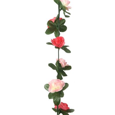 vidaXL Girlanda iz umetnega cvetja 6 kosov pomladna vrtnica 250 cm