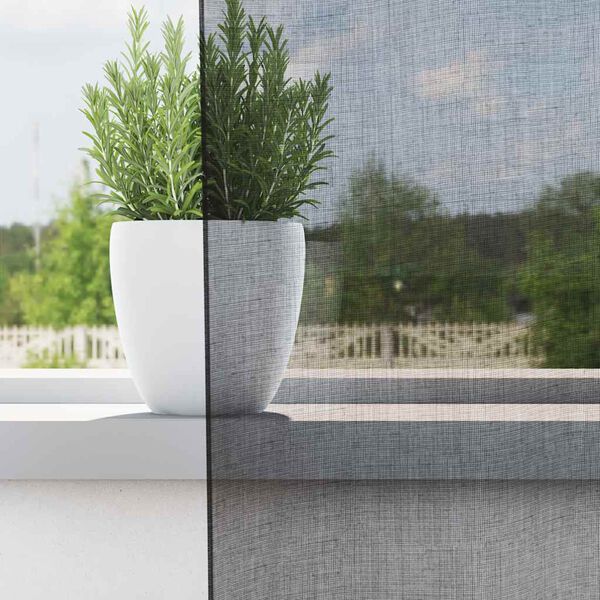 vidaXL Voile zavese z vponkami 2 kosa črna 140x225 cm