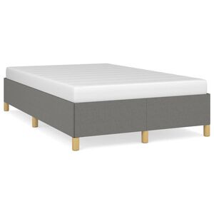 vidaXL Posteljni okvir brez vzmetnice temno siv 120x200 cm blago
